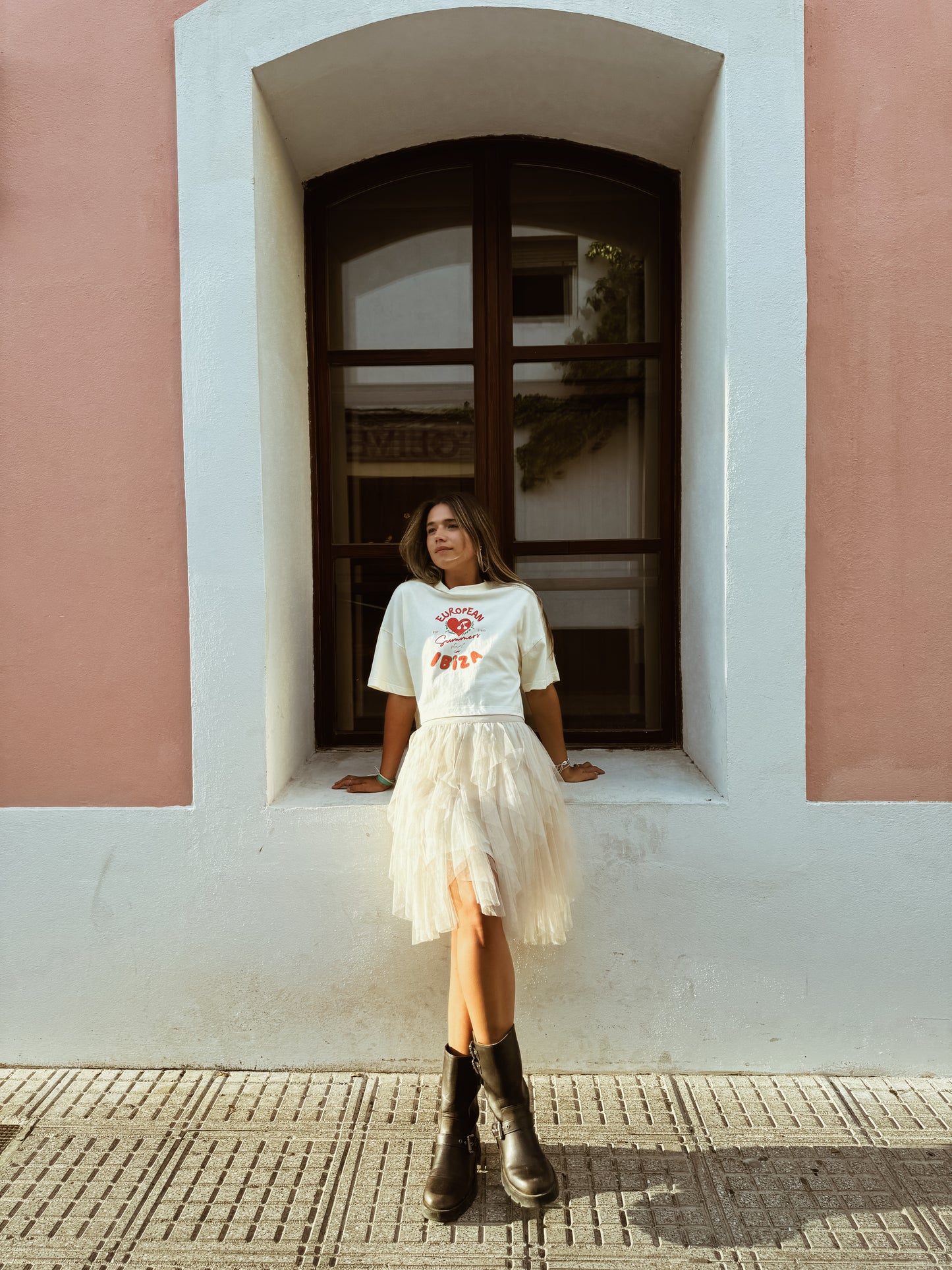 ISLA IBIZA CHERRY CROPPED T -SHIRT