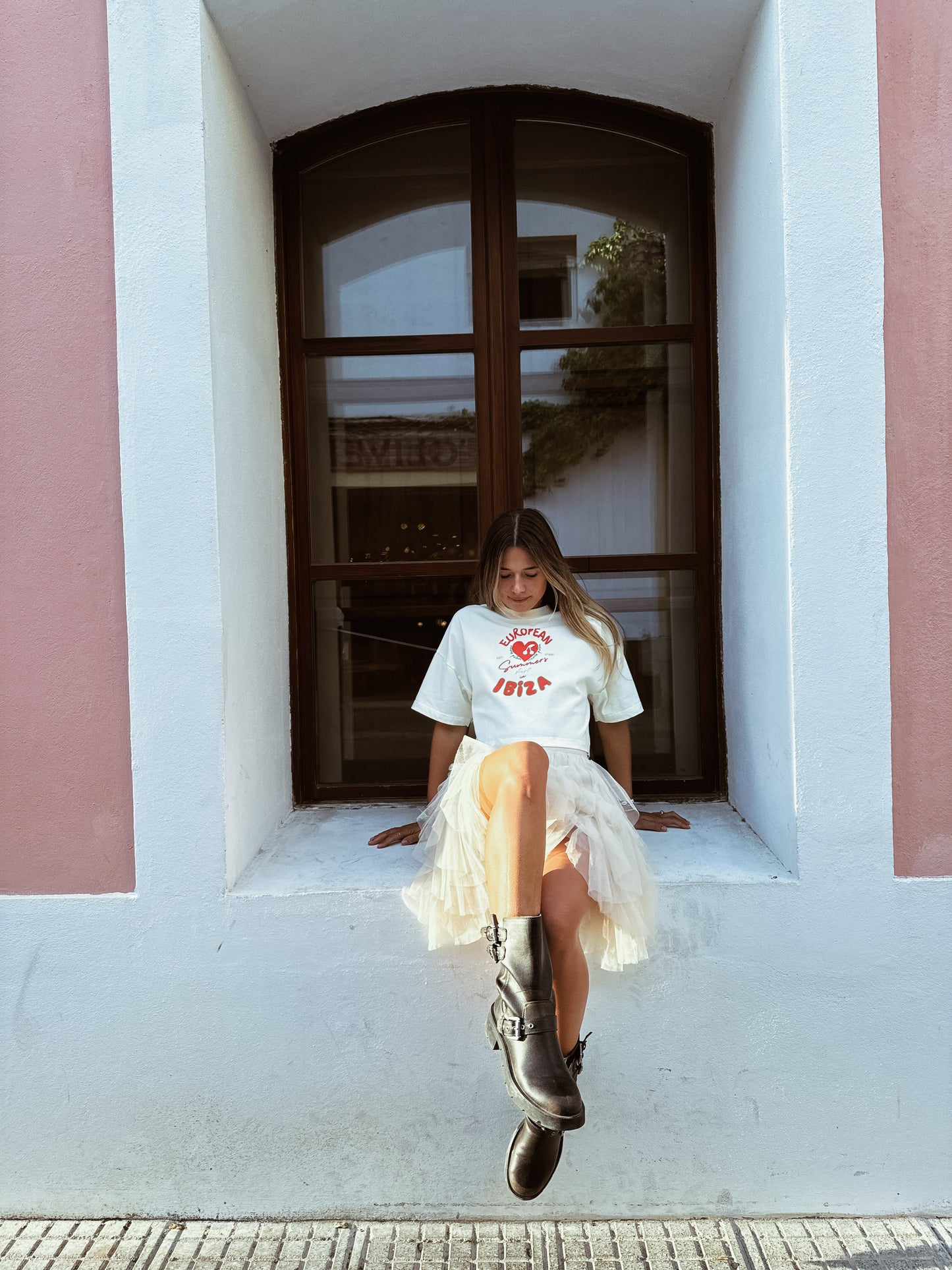 ISLA IBIZA CHERRY CROPPED T -SHIRT
