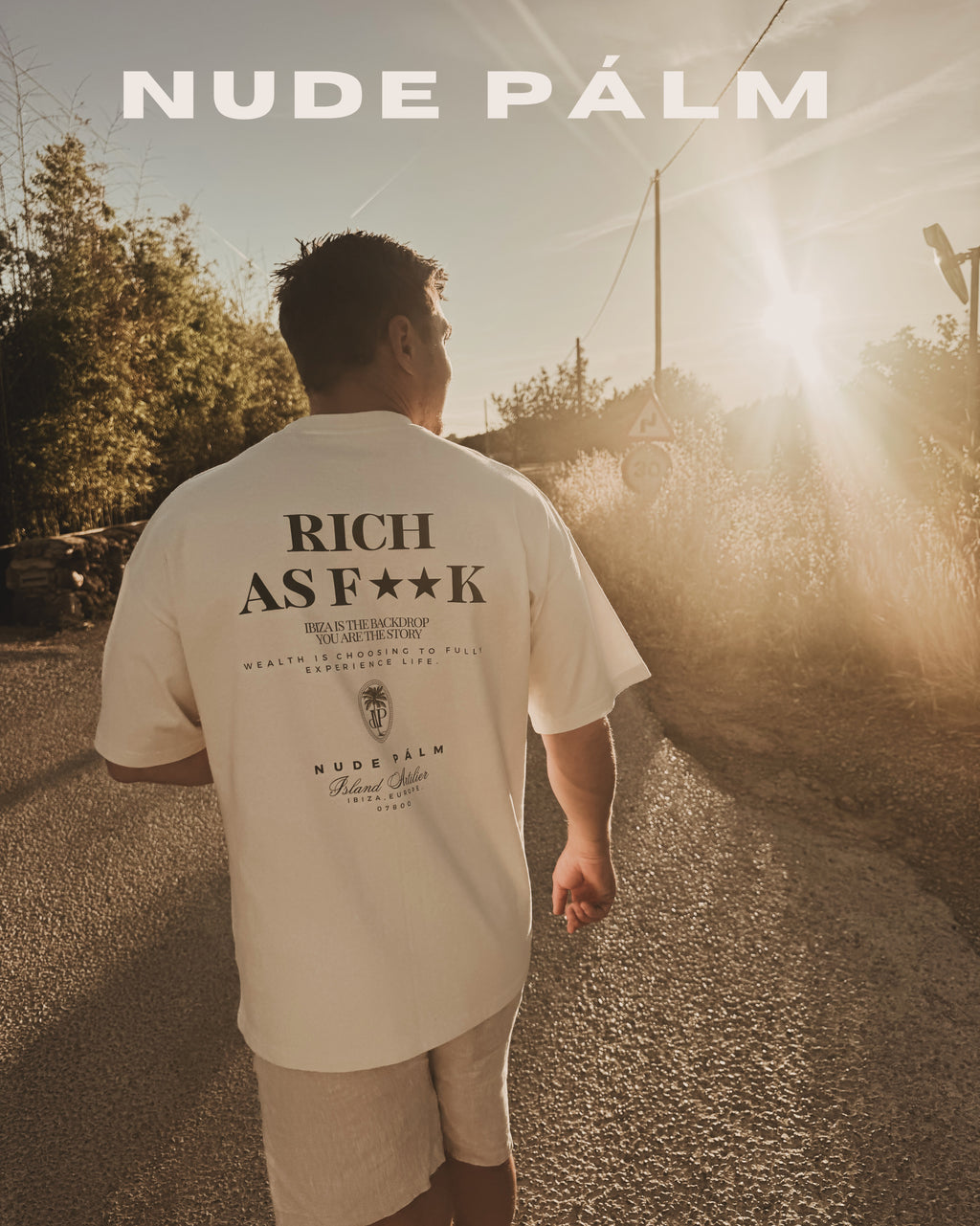 RICH AS F**K  - VINTAGE WHITE T - SHIRT | OVERSIZED -  UNISEX