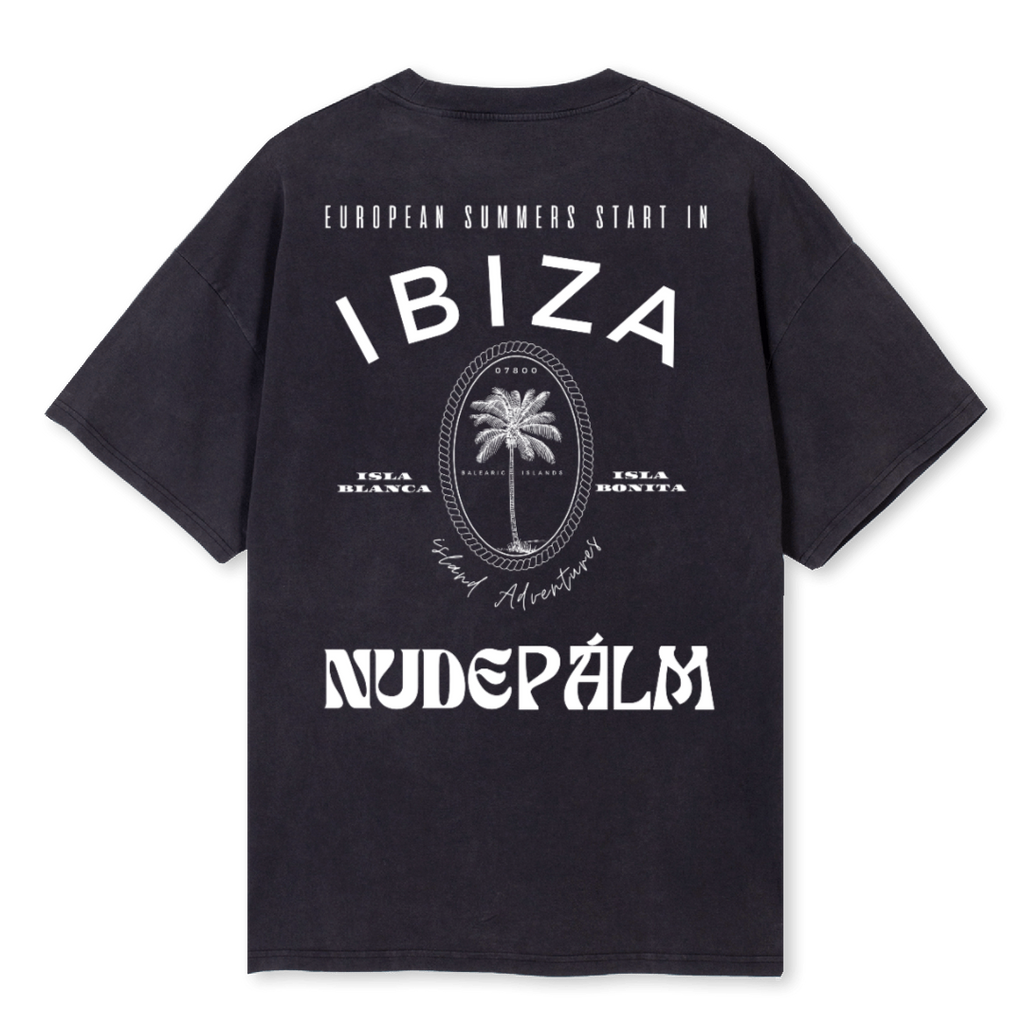 ICONIC IBIZA ISLAND T - SUN SOAKED BLACK