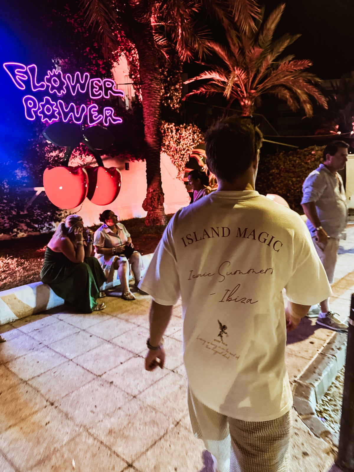 ISLAND MAGIC CHERRY CHERUB - WHITE T - SHIRT | OVERSIZED -  UNISEX