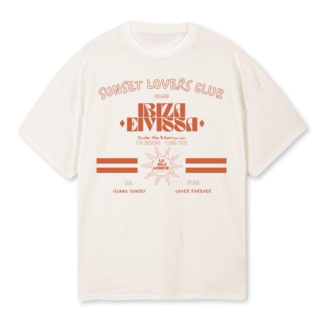 UNDER THE BOHEMIAN SUN - VINTAGE WHITE T - SHIRT | OVERSIZED -  UNISEX