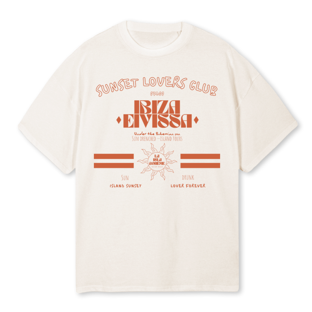 UNDER THE BOHEMIAN SUN - VINTAGE WHITE T - SHIRT | OVERSIZED -  UNISEX