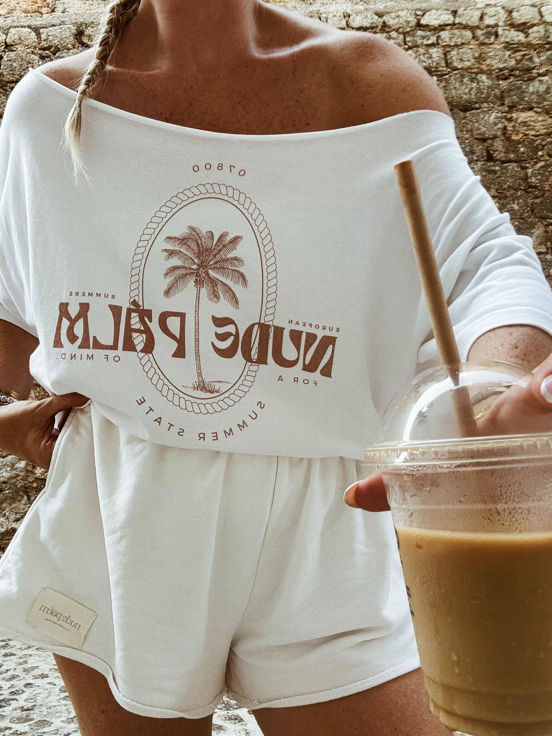 CUSTOM 90s OFF THE SHOULDER - ICONIC IBIZA ISLAND OVERSIZED T