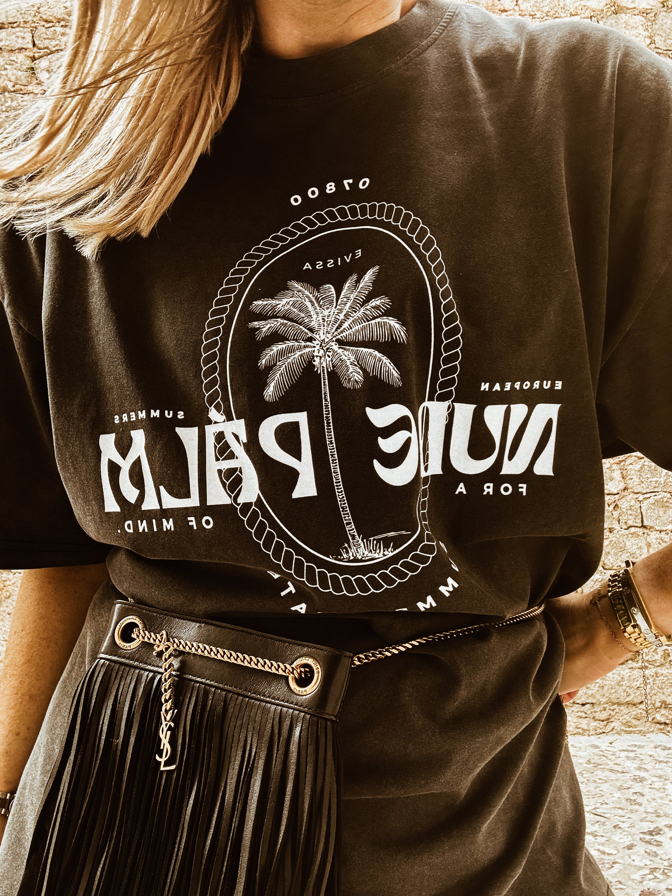 ICONIC IBIZA ISLAND T - SUN SOAKED BLACK