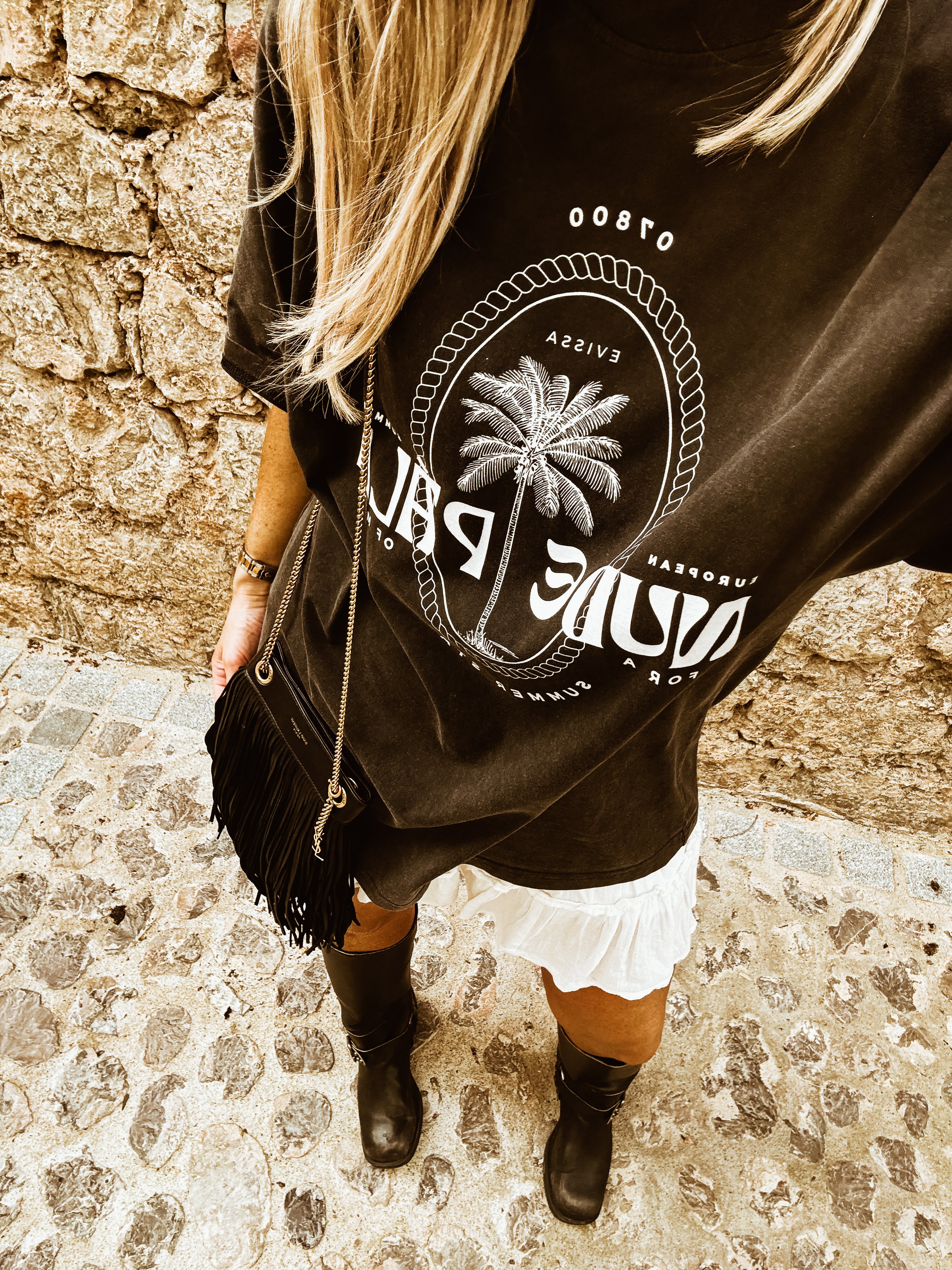 ICONIC IBIZA ISLAND T - SUN SOAKED BLACK