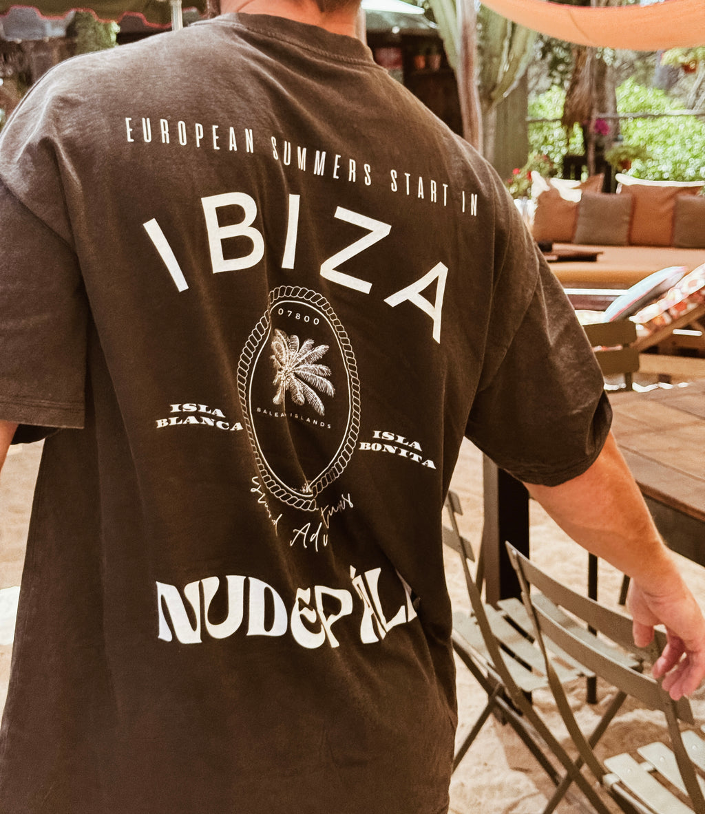 ICONIC IBIZA ISLAND T - SUN SOAKED BLACK
