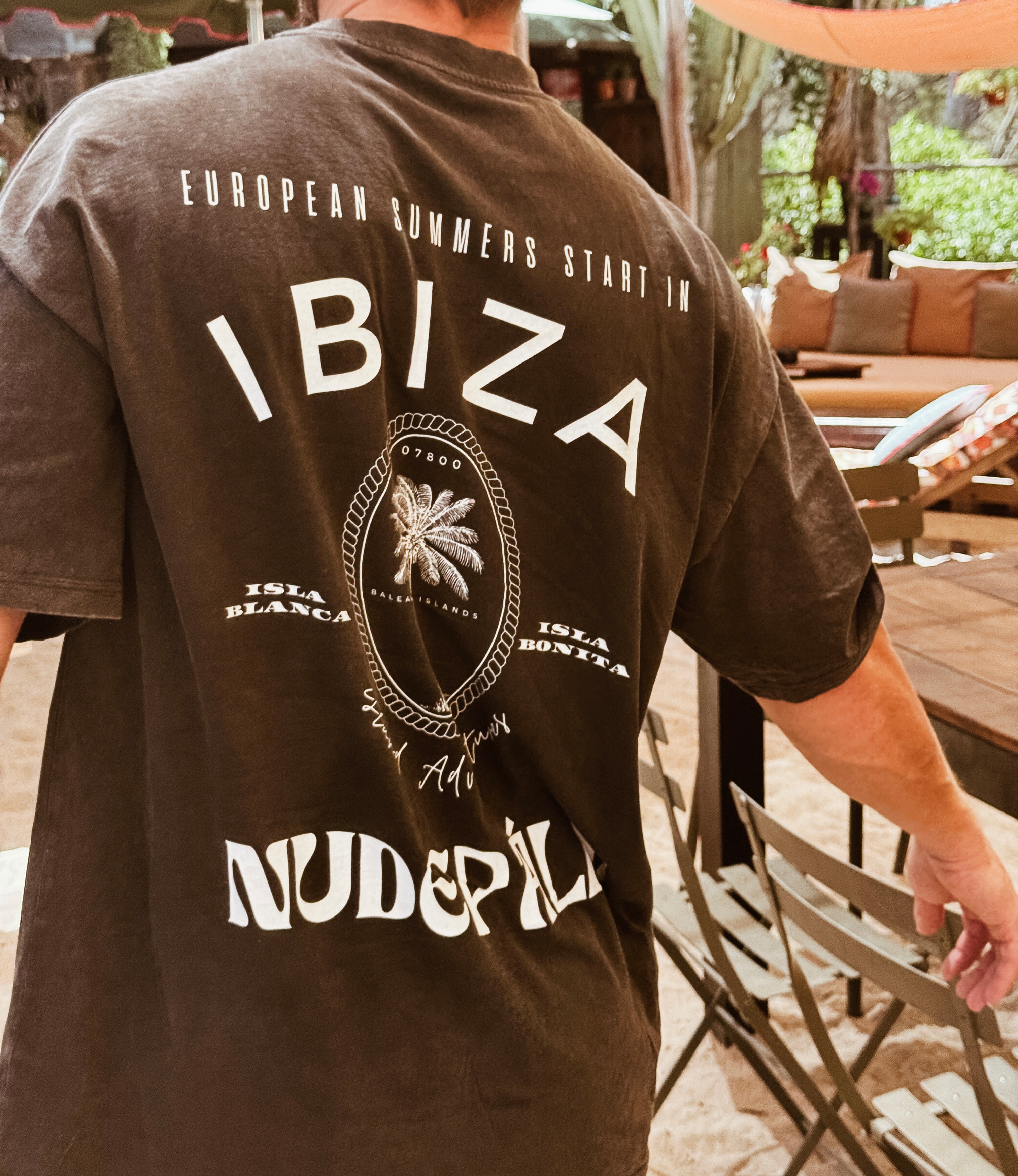 ICONIC IBIZA ISLAND T - SUN SOAKED BLACK