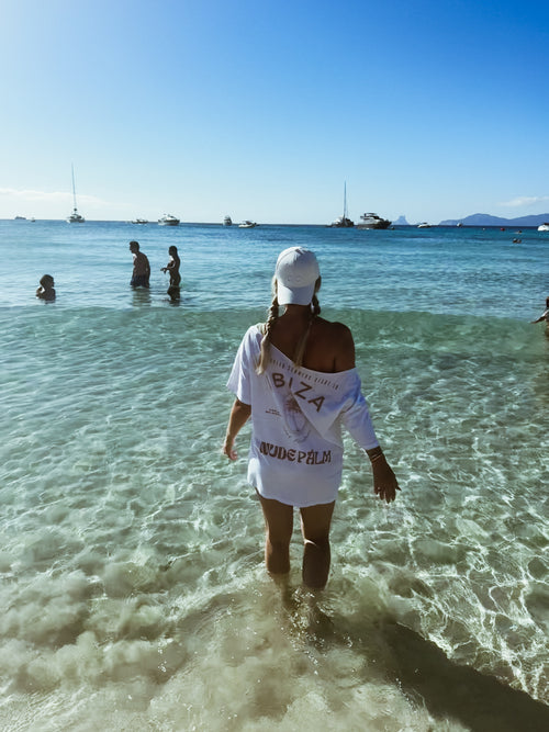 CUSTOM 90s OFF THE SHOULDER - ICONIC IBIZA ISLAND OVERSIZED T