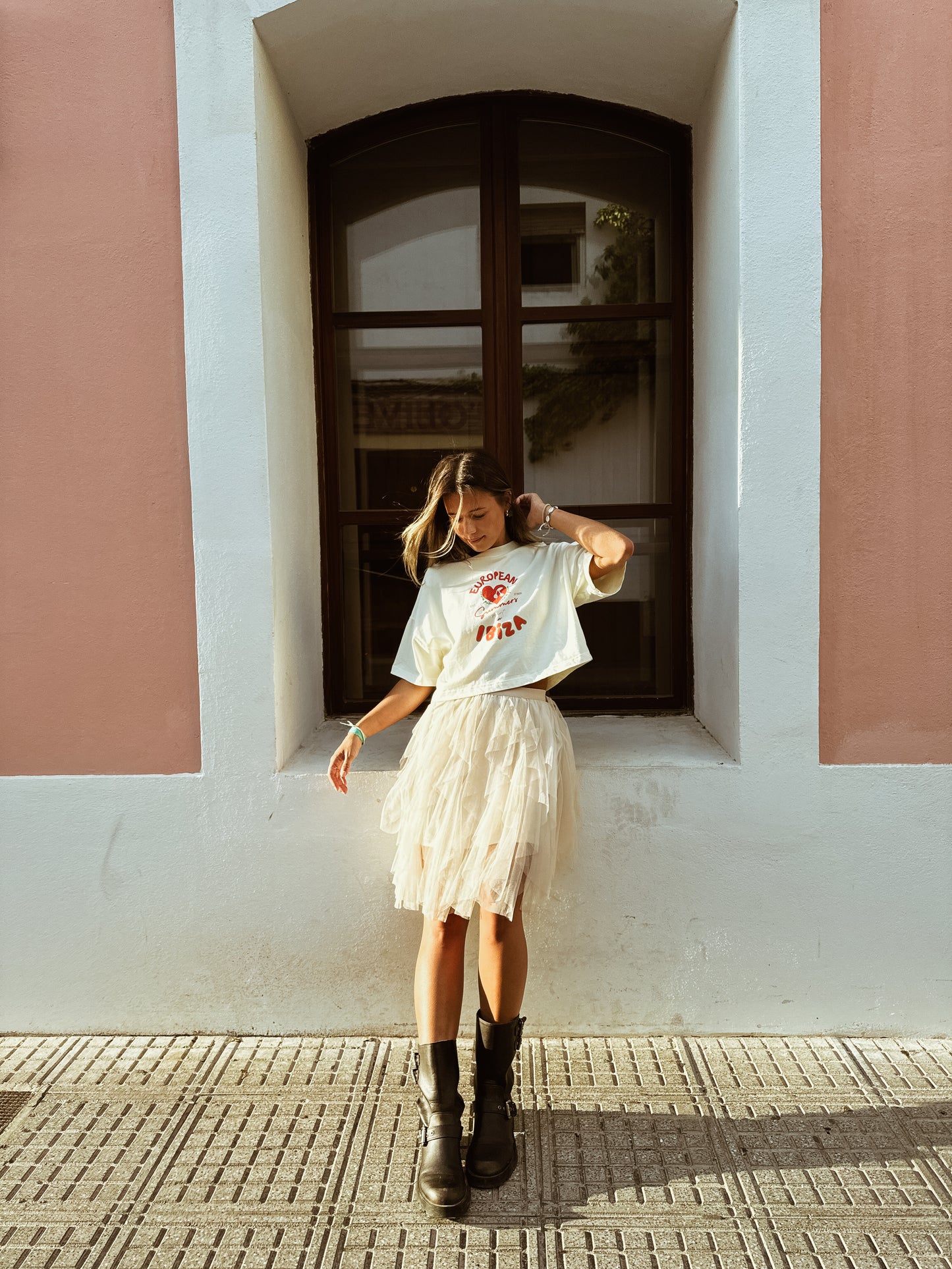 ISLA IBIZA CHERRY CROPPED T -SHIRT