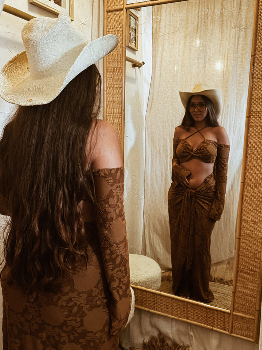 Coconut crush - maxi wrap skirt set